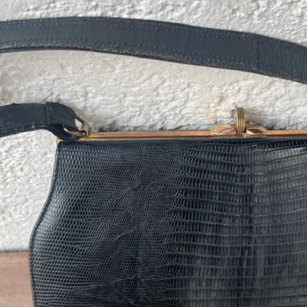 Vintage Lesco 1960s Lizard Handbag - Picture 7 of 11